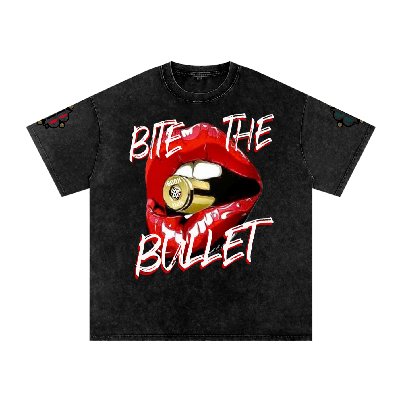 BOOJI ITALY "BITE THE BULLET" SNOW WASHED T-SHIRT