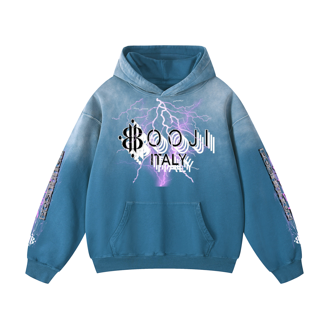 BOOJI ITALY "SUPER POSITION" HEAVY SUNFADED HOODIE