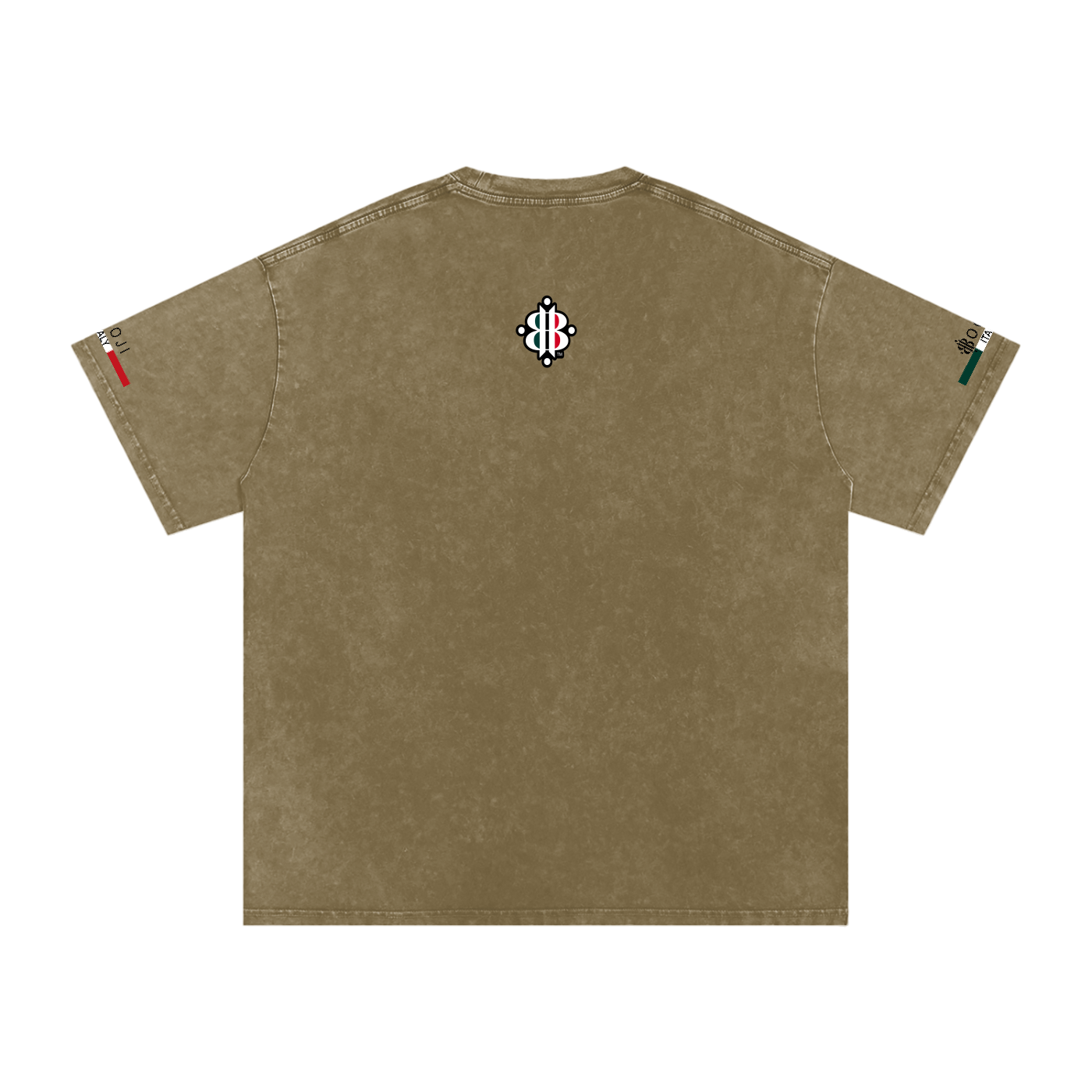 BOOJI ITALY ITALIAN FLAG 4 EVER $ LOGO SNOW WASHED T-SHIRT