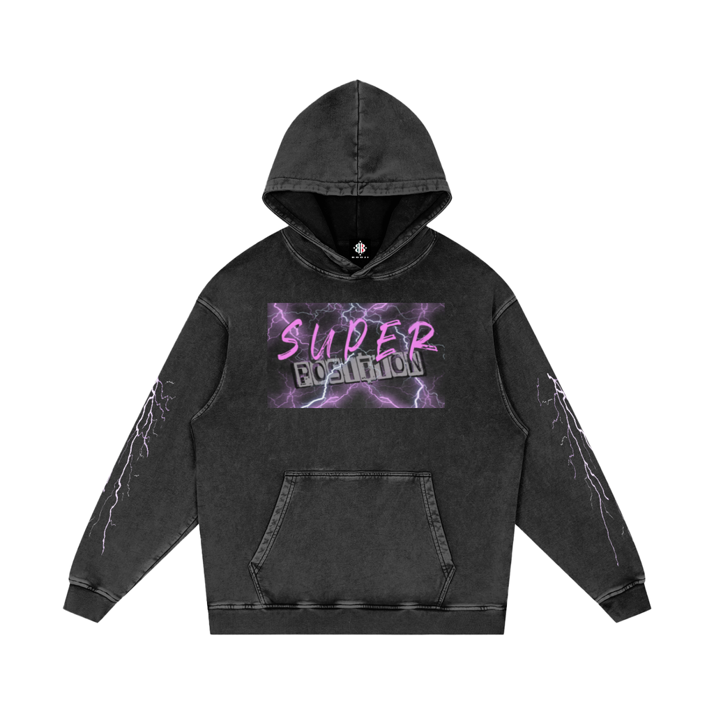 BOOJI ITALY SUPER POSITION COLLECTION MATRIX SNOW WASHED HOODIE