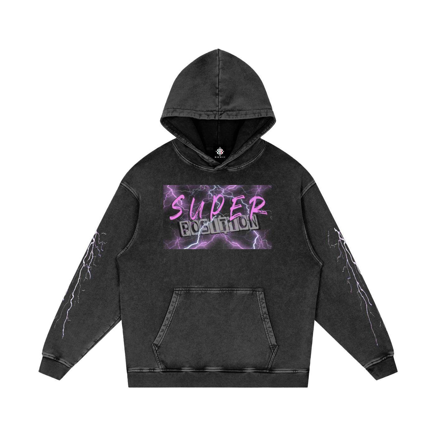 BOOJI ITALY SUPER POSITION COLLECTION MATRIX SNOW WASHED HOODIE