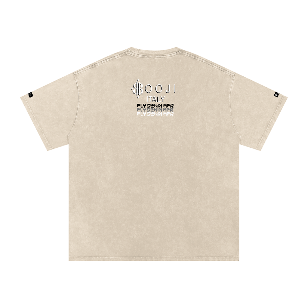 BOOJI ITALY FLY DENIM MFR. COLLECTION SNOW WASHED T-SHIRT