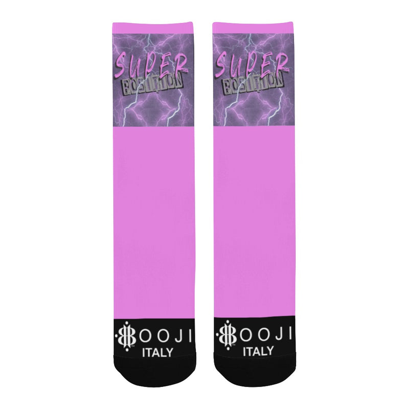 BOOJI ITALY SUPER POSITION COLLECTION LOGO MEN'S PURPLE SOCKS