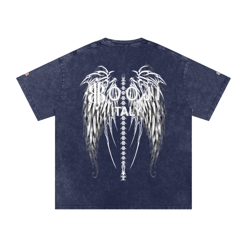 BOOJI ITALY "FLY DENIM MFR." SNOW WASHED T-SHIRT