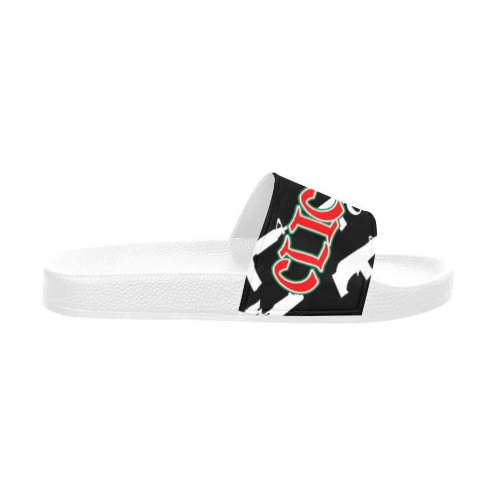 BOOJI ITALY CLICK BANG COLLECTION MEN'S WHITE SOLE SLIDES