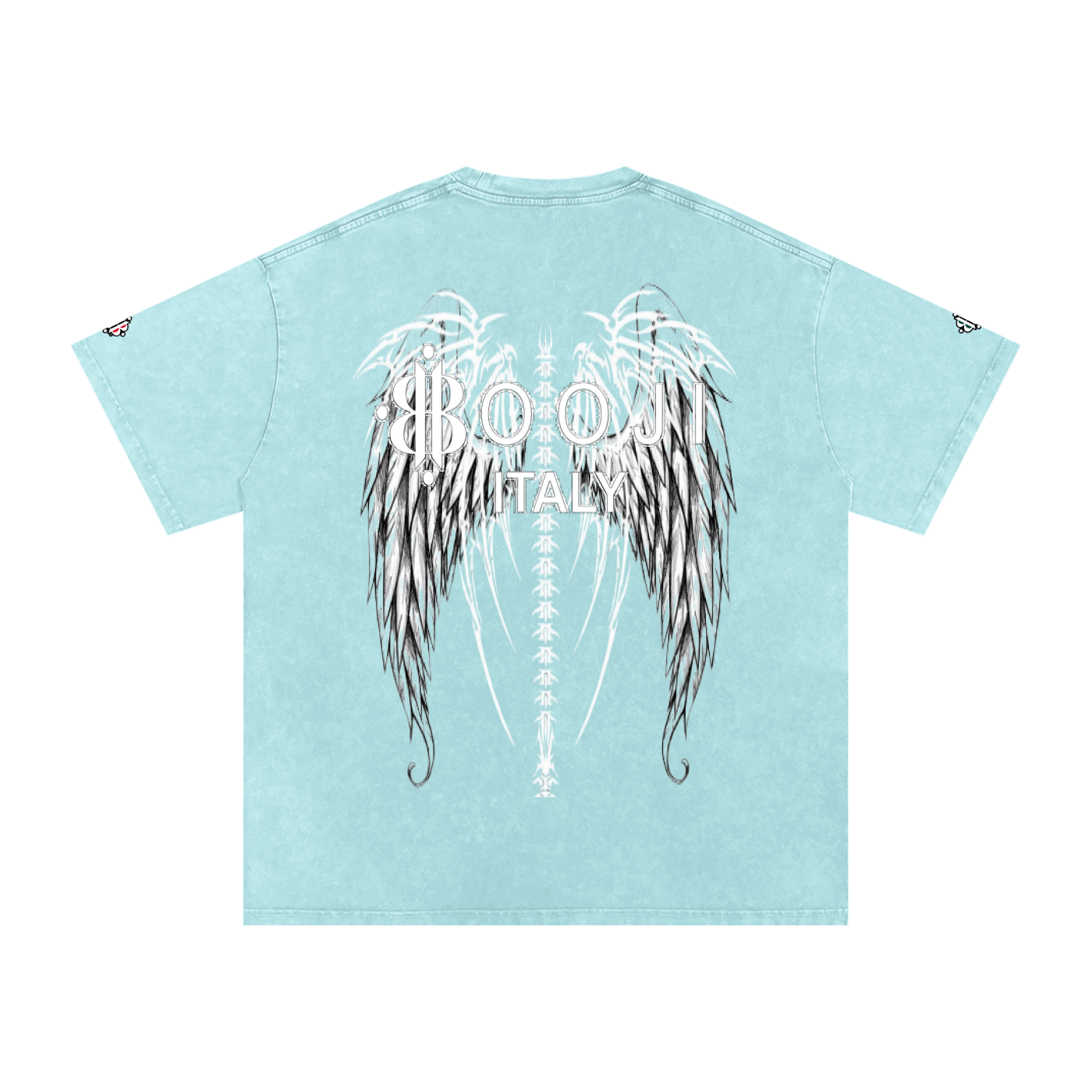 BOOJI ITALY "FLY DENIM MFR." SNOW WASHED T-SHIRT