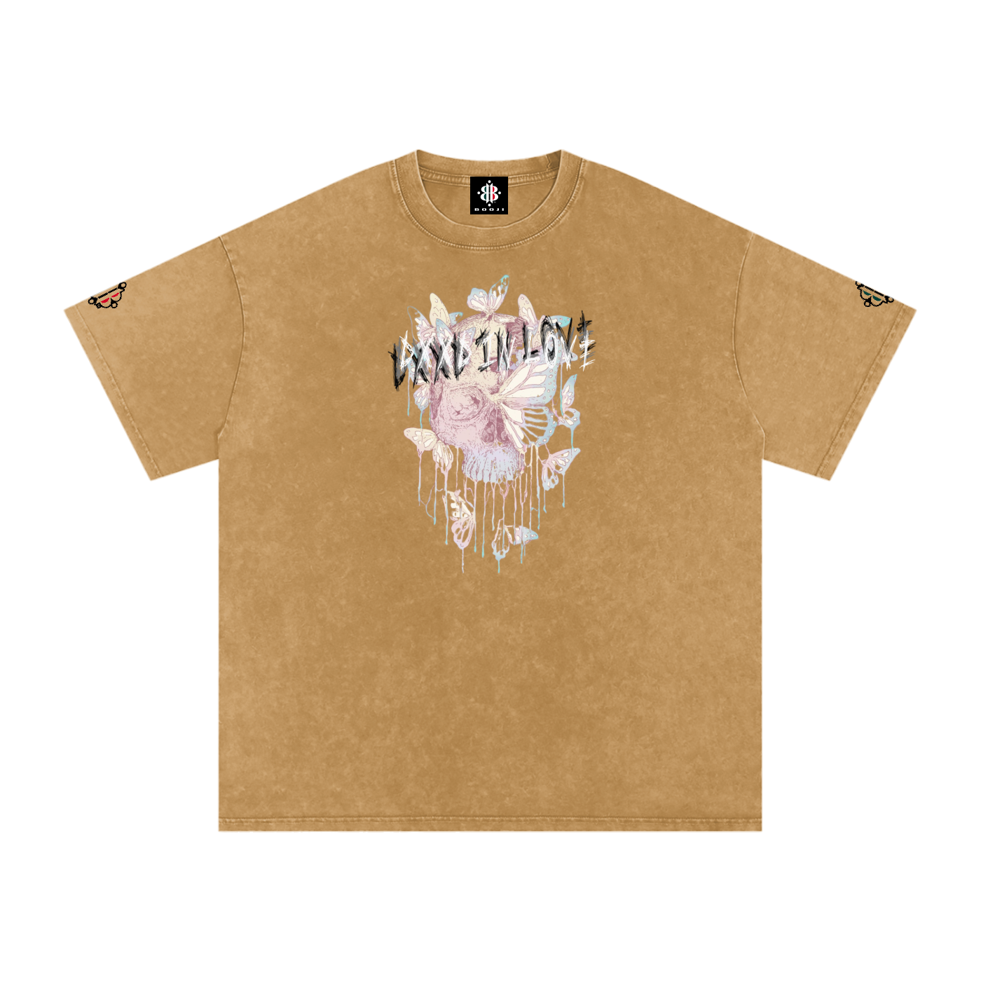BOOJI ITALY DXXD IN LOVE BUTTERFLIES SNOW WASHED T-SHIRT