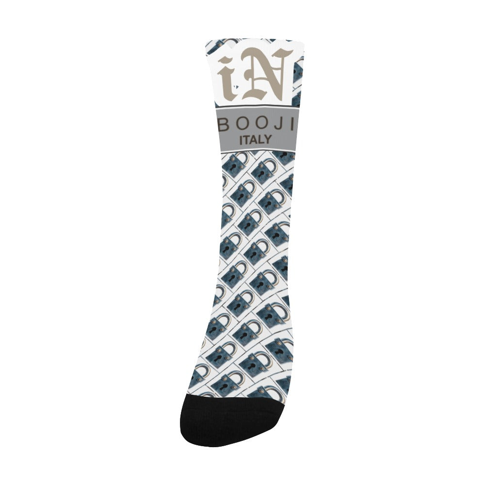 BOOJI ITALY LOCK IN MEN'S WHITE TUBE SOCKS BOOJI BEIGE