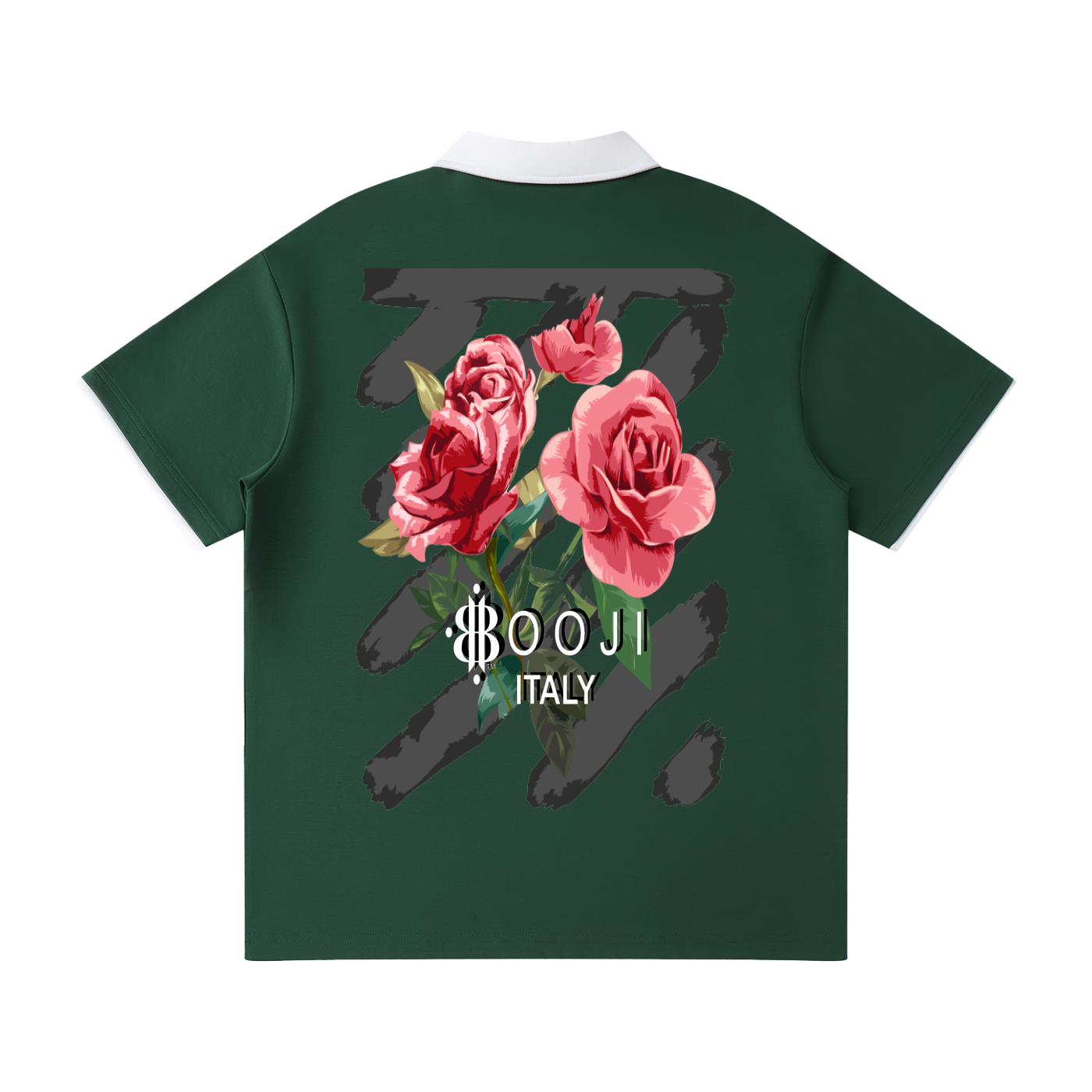 BOOJI ITALY "THORNSHARP" CONTRAST ACCENTED POLO SHIRT