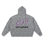 BOOJI ITALY WILD INFLUENCE LEOPARD PRINT FULL ZIP HOODIE