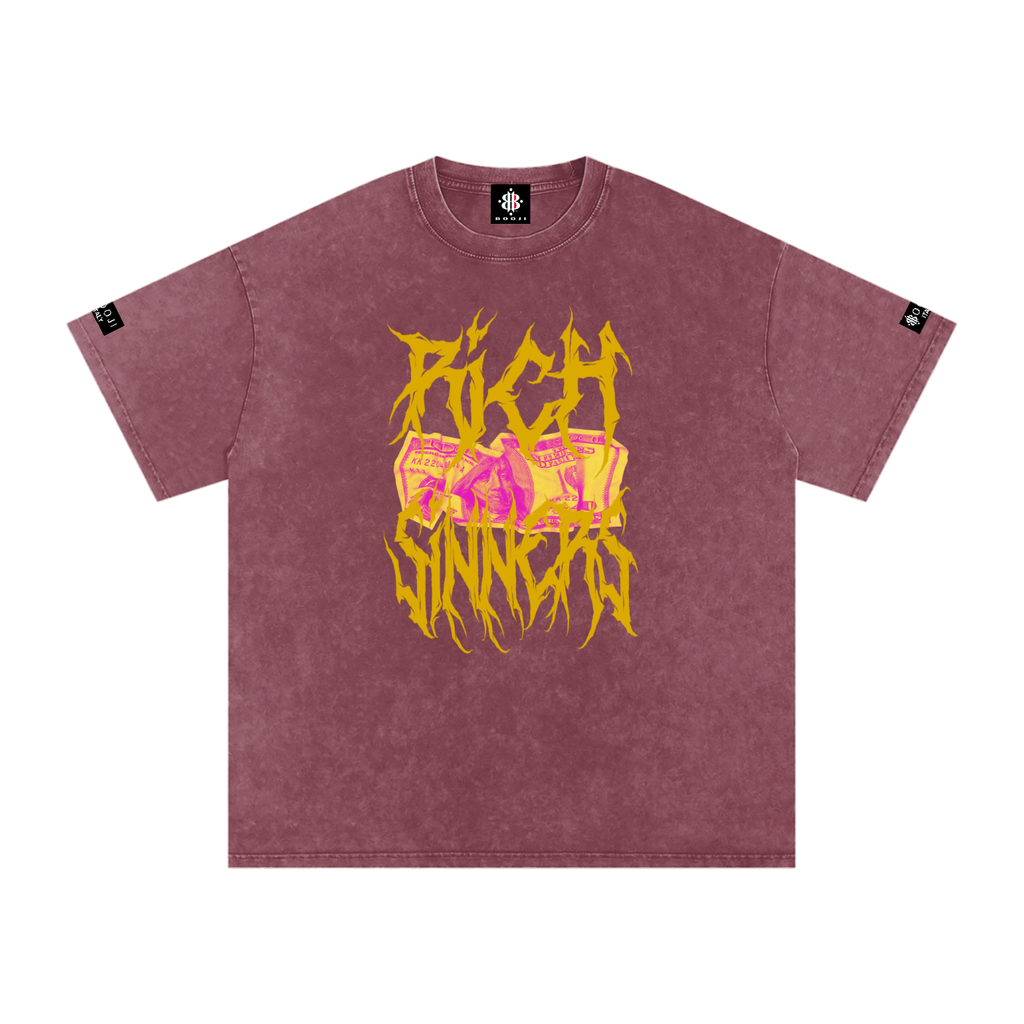 BOOJI ITALY RICH SINNERS SNOW WASHED T-SHIRT