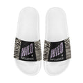 BOOJI ITALY WILD INFLUENCE ZEBRA LOGO WOMEN'S WHITE SOLE SLIDES