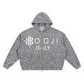 BOOJI ITALY 'WILD INFLUENCE" LEOPARD PRINT FULL ZIP HOODIE