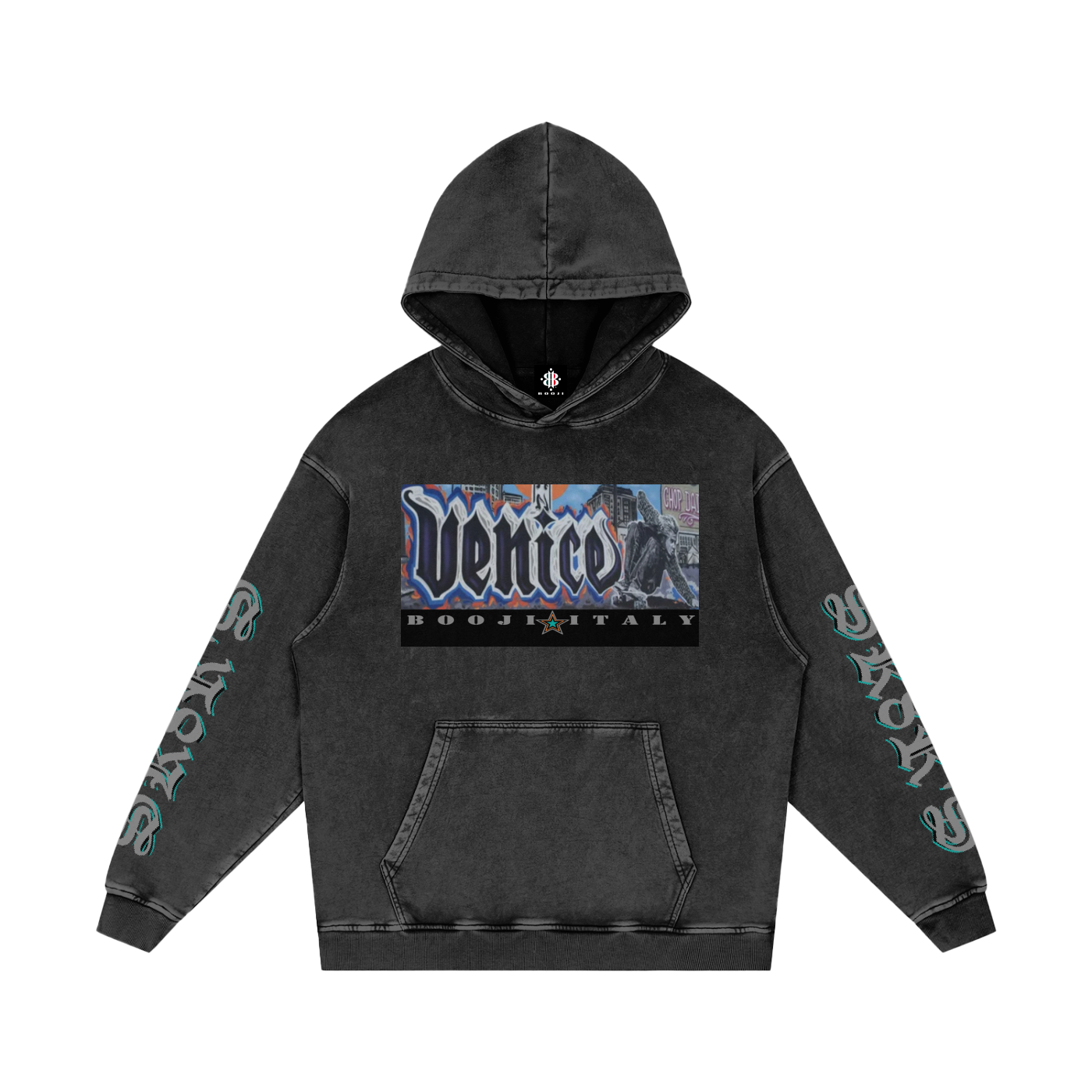 BOOJI ITALY SK8R'S COLLECTION SNOW WASHED HOODIE