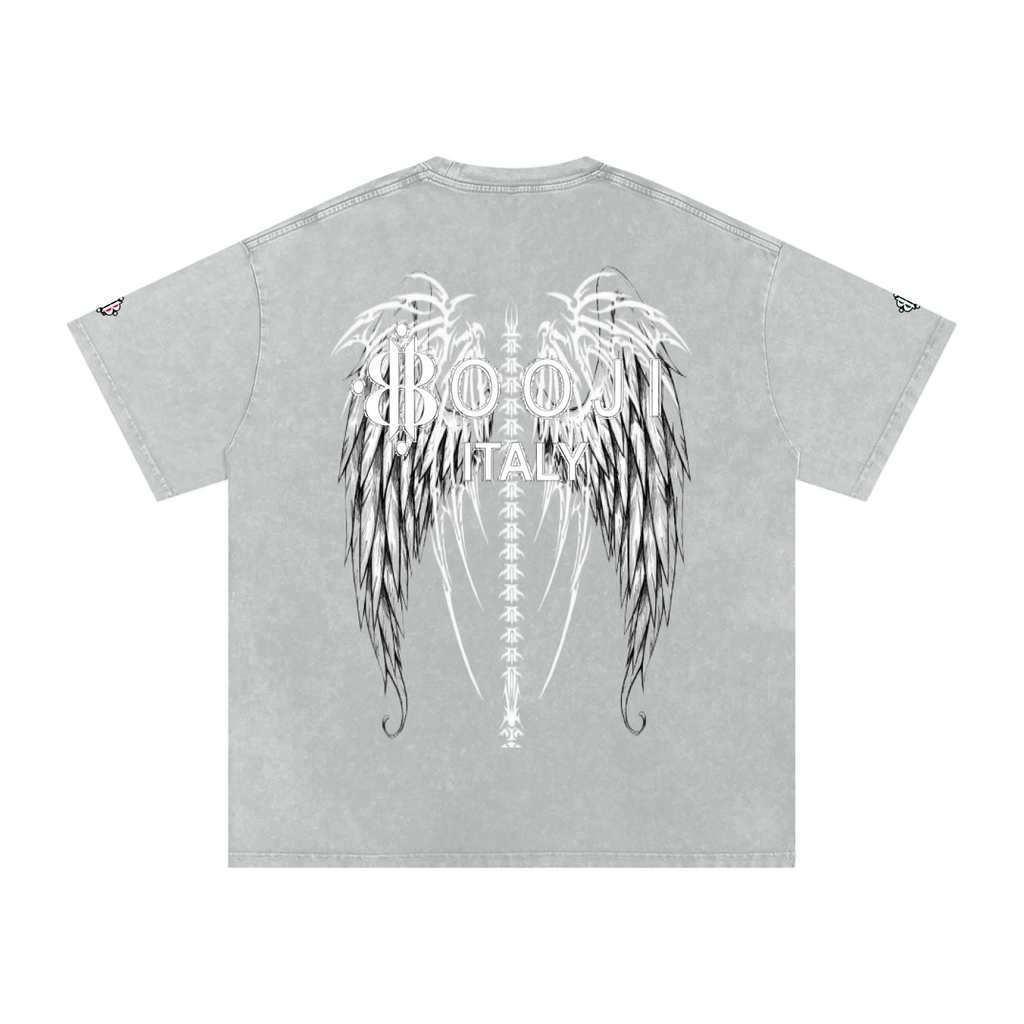 BOOJI ITALY "FLY DENIM MFR." SNOW WASHED T-SHIRT