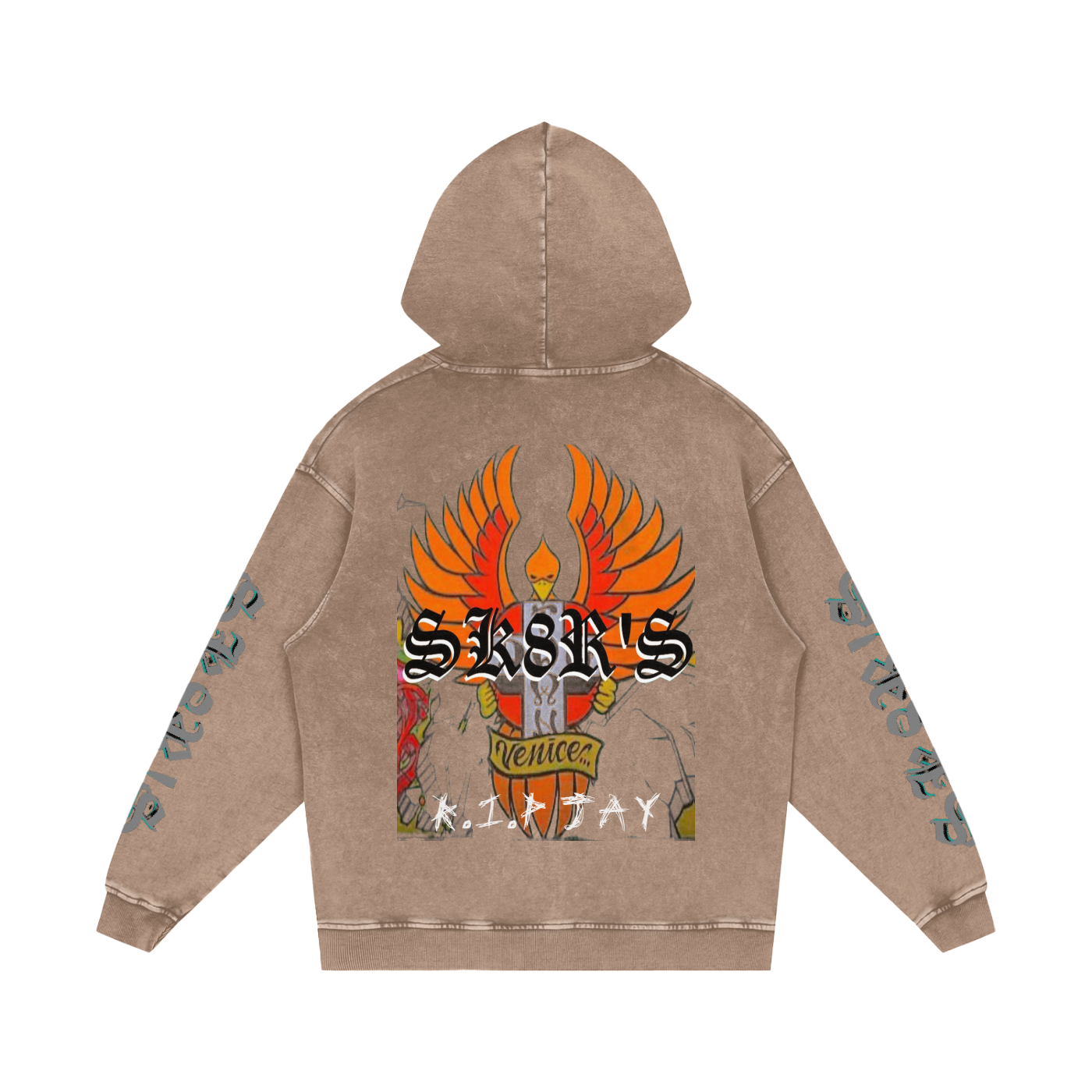 BOOJI ITALY SK8R'S COLLECTION SNOW WASHED COTTON HOODIE