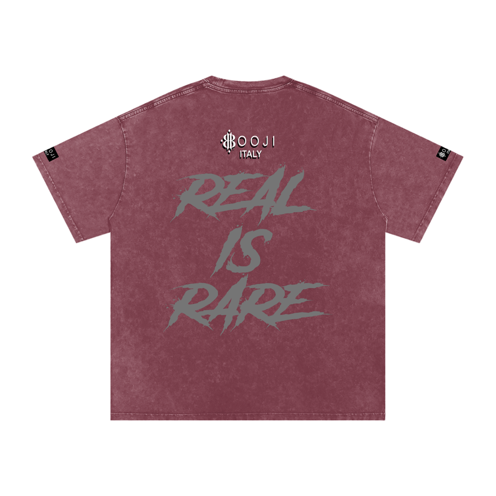 BOOJI ITALY "RICH SINNERS-REAL IS RARE" SNOW WASHED T-SHIRT