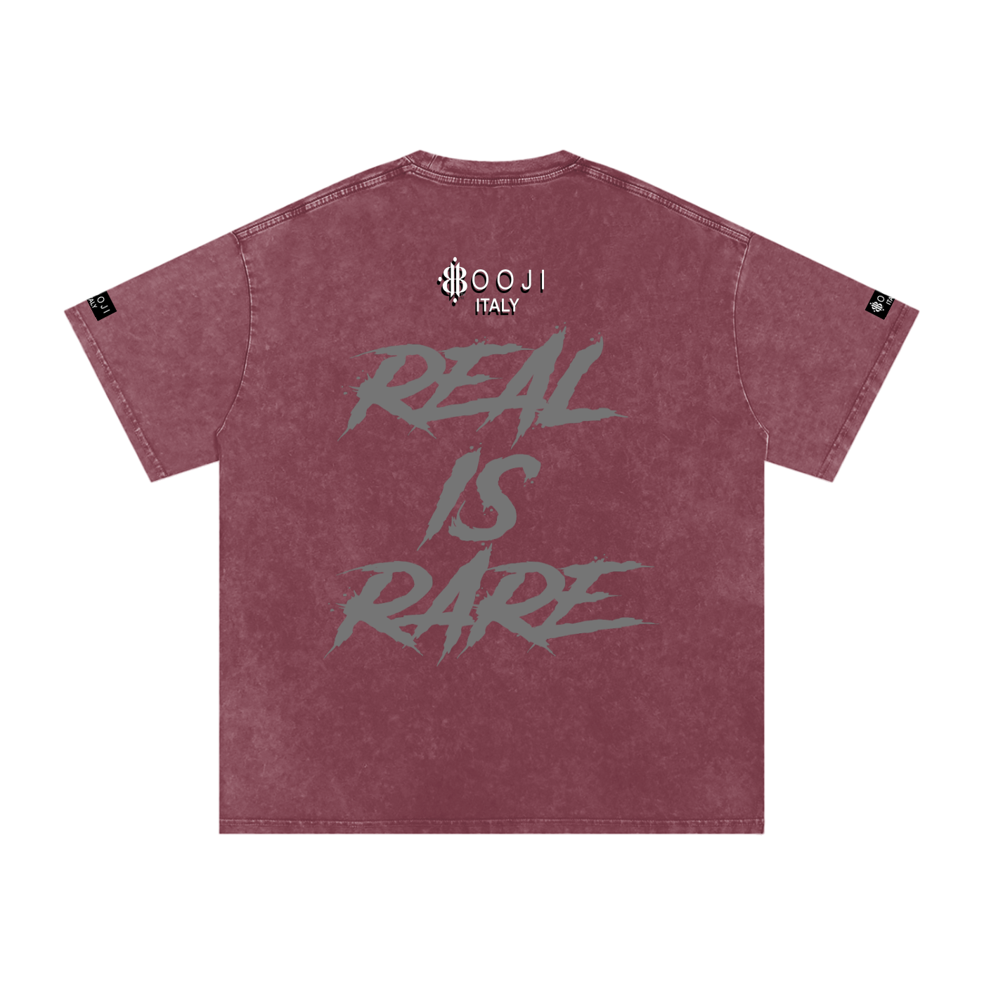 BOOJI ITALY "RICH SINNERS-REAL IS RARE" SNOW WASHED T-SHIRT