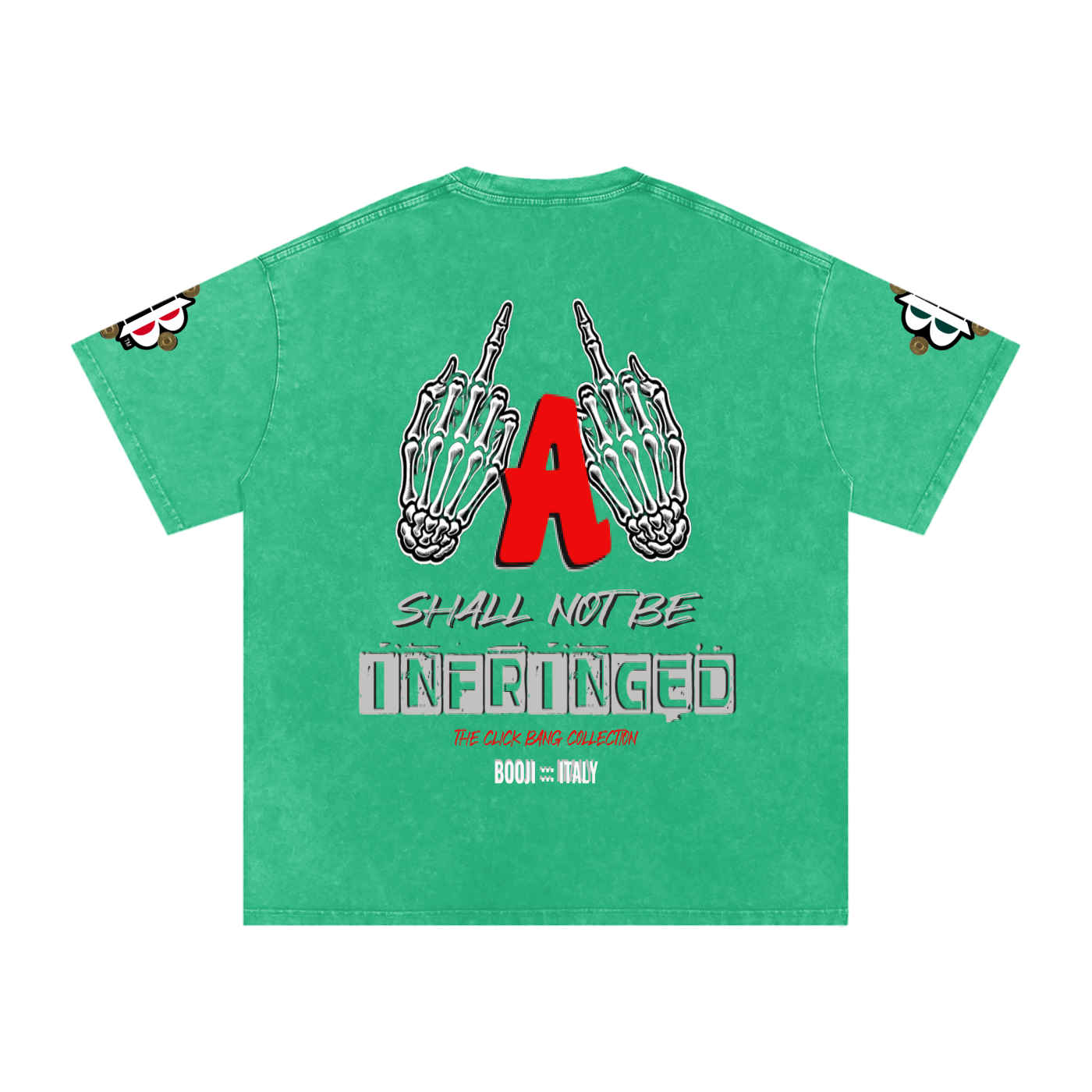 BOOJI ITALY "CLICK BANG COLLECTION" SNOW WASHED T-SHIRT