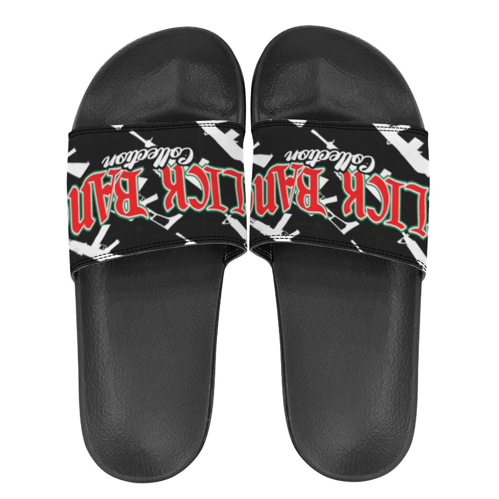 CLICK BANG COLLECTION WOMEN'S BLACK SOLE SLIDES