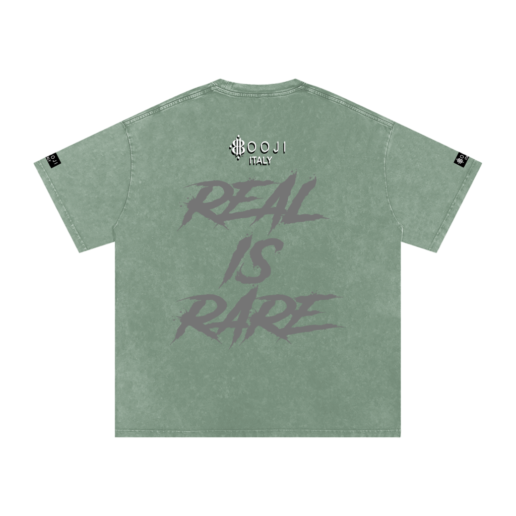 BOOJI ITALY "RICH SINNERS-REAL IS RARE" SNOW WASHED T-SHIRT
