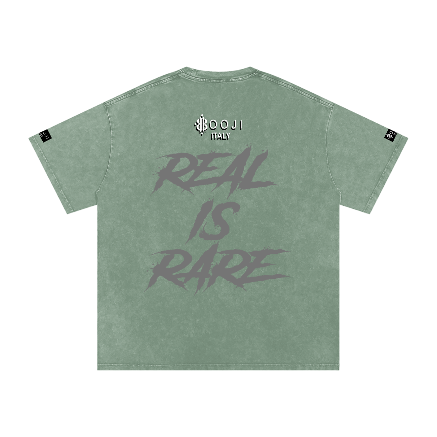 BOOJI ITALY "RICH SINNERS-REAL IS RARE" SNOW WASHED T-SHIRT