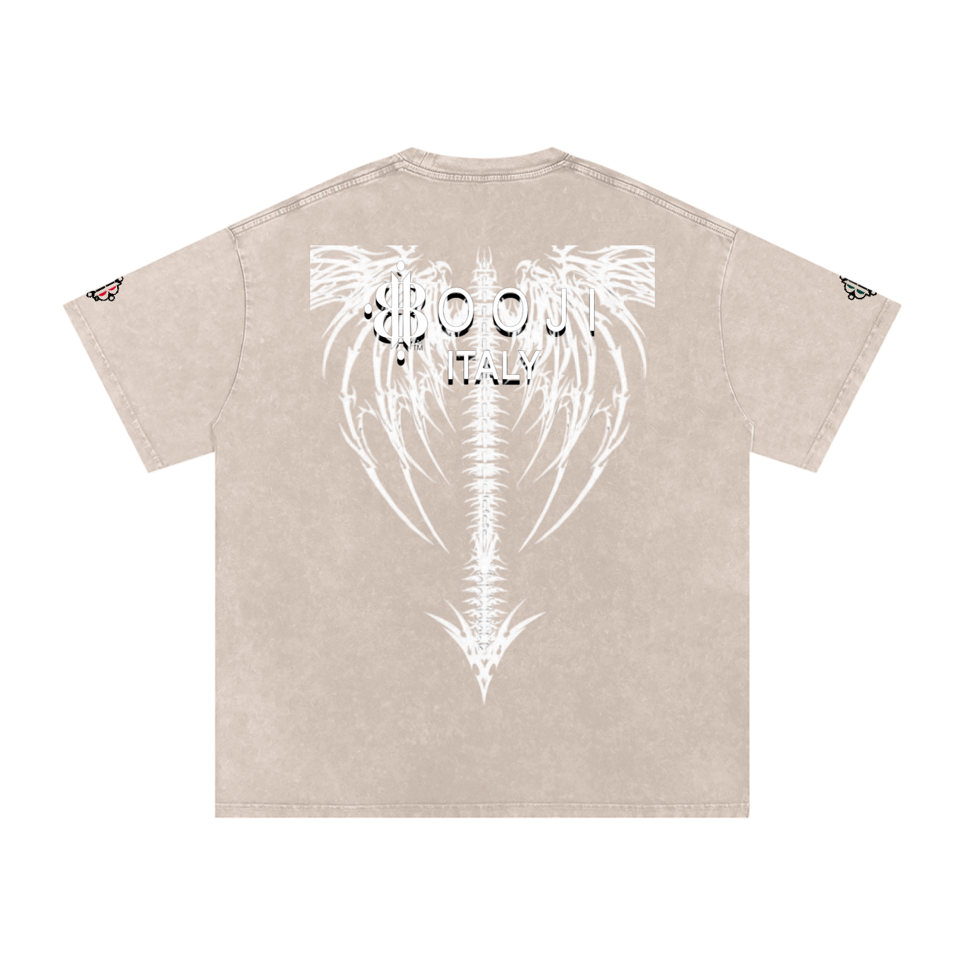 BOOJI ITALY DXXD IN LOVE BUTTERFLIES SNOW WASHED T-SHIRT