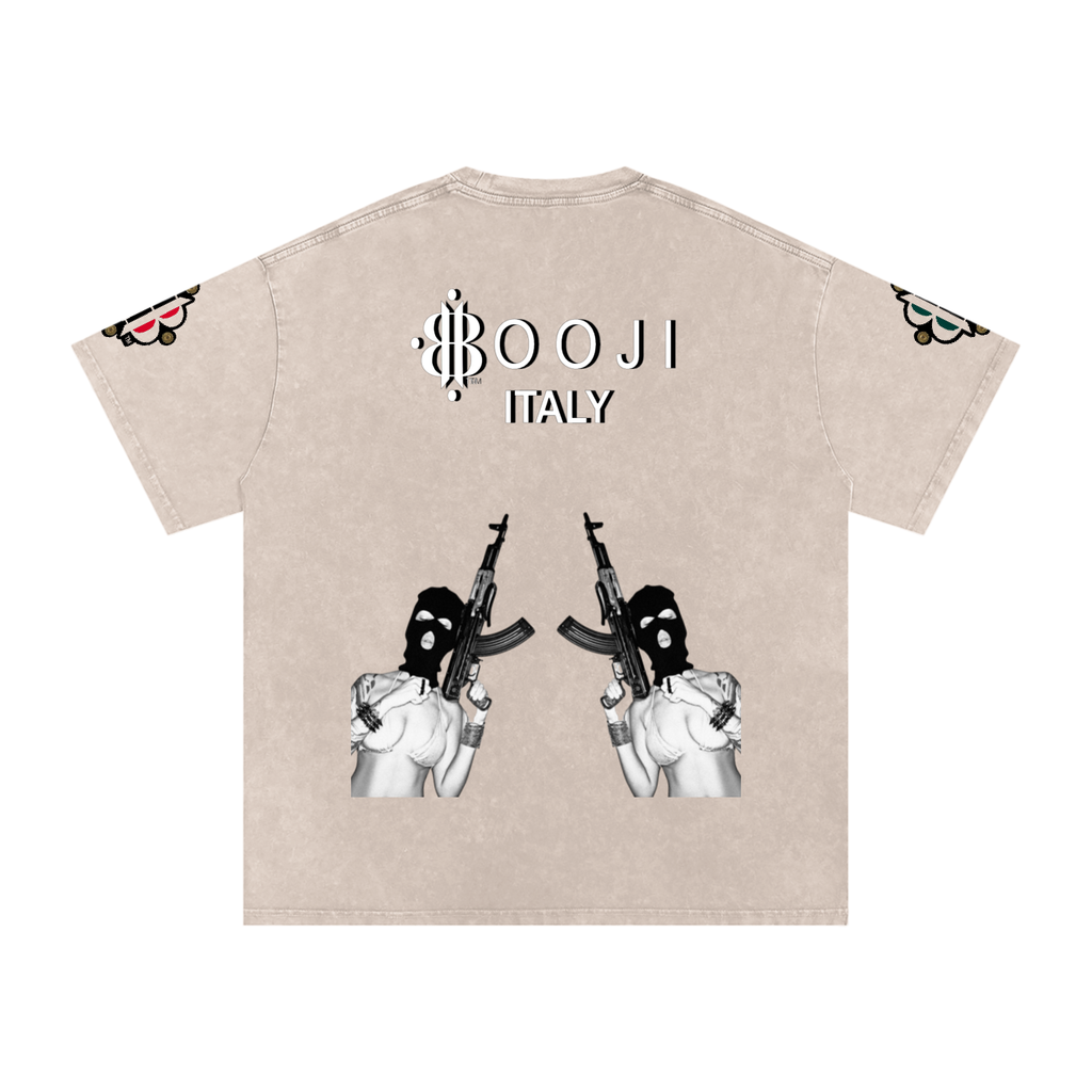 BOOJI ITALY BITE THA BULLET SNOW WASHED T-SHIRT