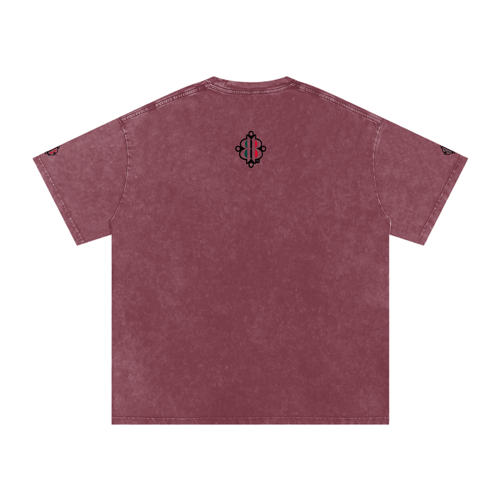 BOOJI ITALY 7 STARS 4 EVER $ LOGO SNOW WASHED T-SHIRT