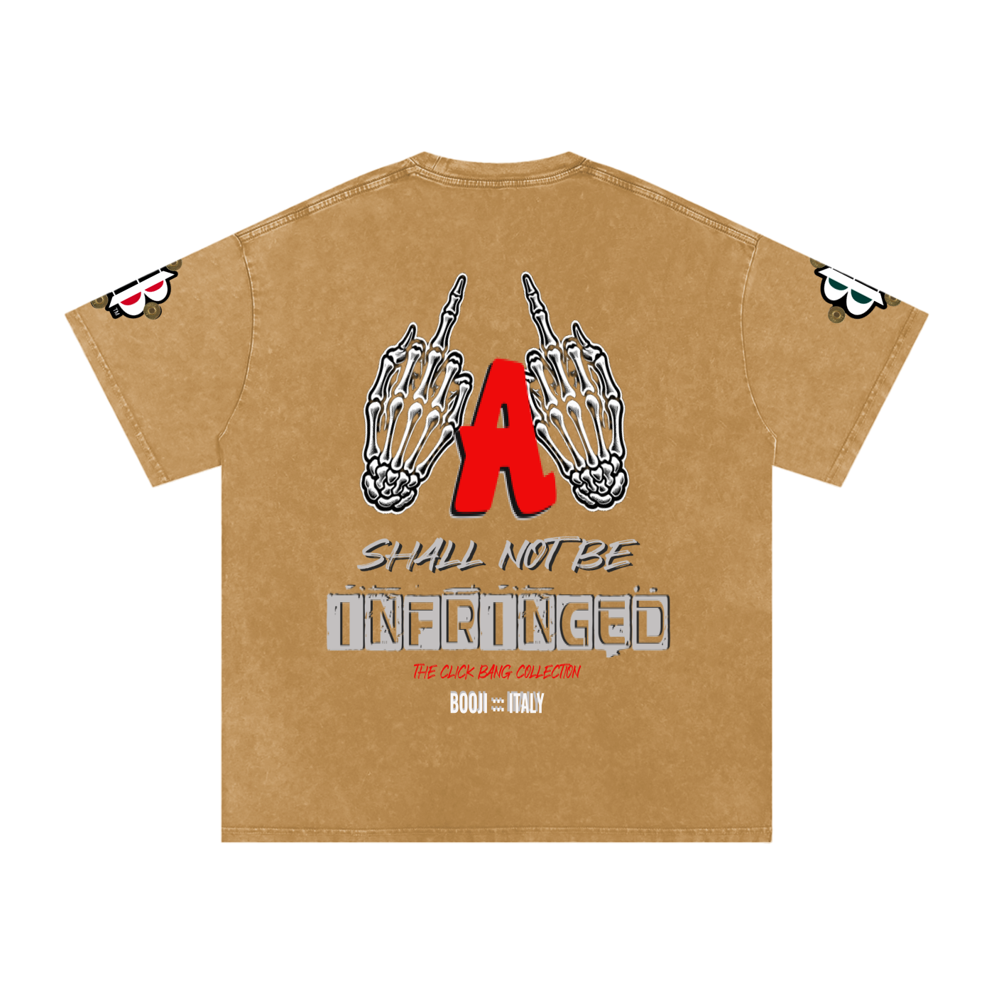 BOOJI ITALY "CLICK BANG COLLECTION" SNOW WASHED T-SHIRT