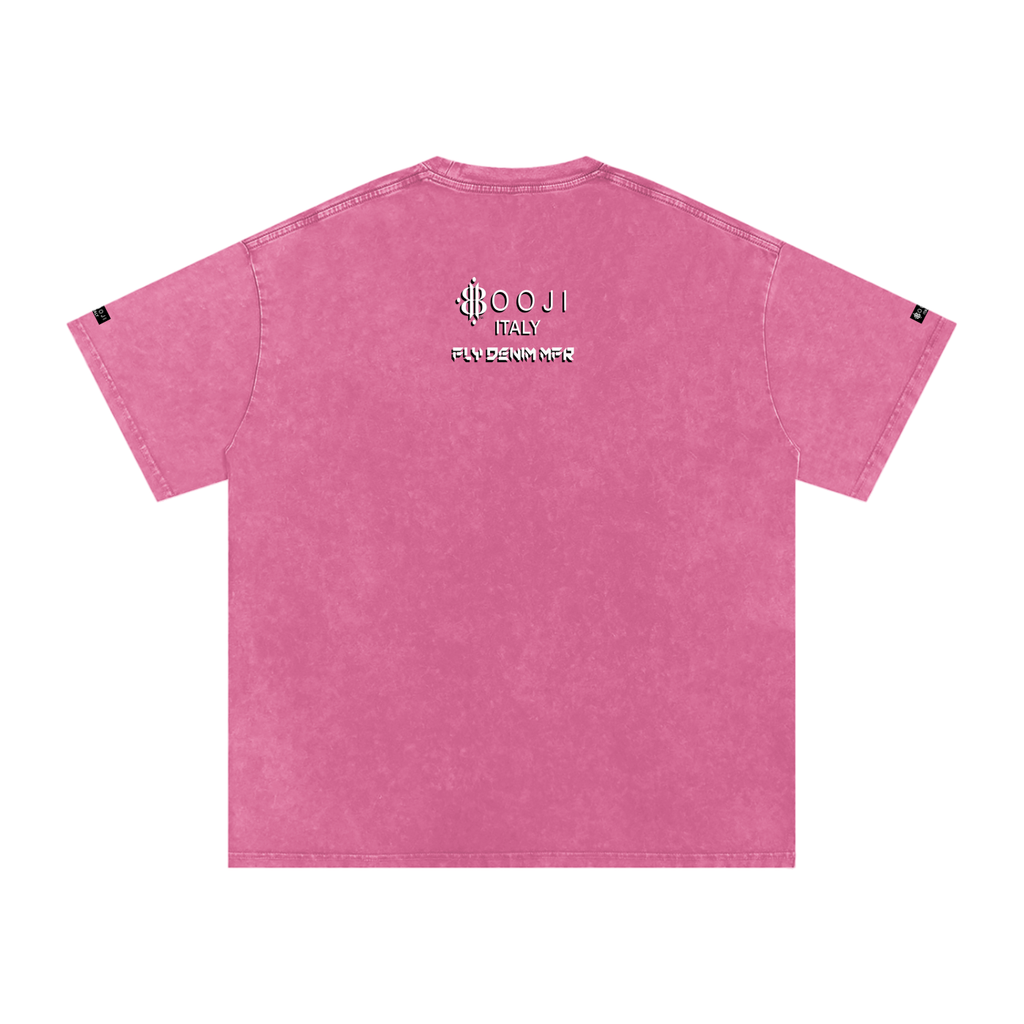 BOOJI ITALY "FLY DENIM MFR." SNOW WASHED T-SHIRT
