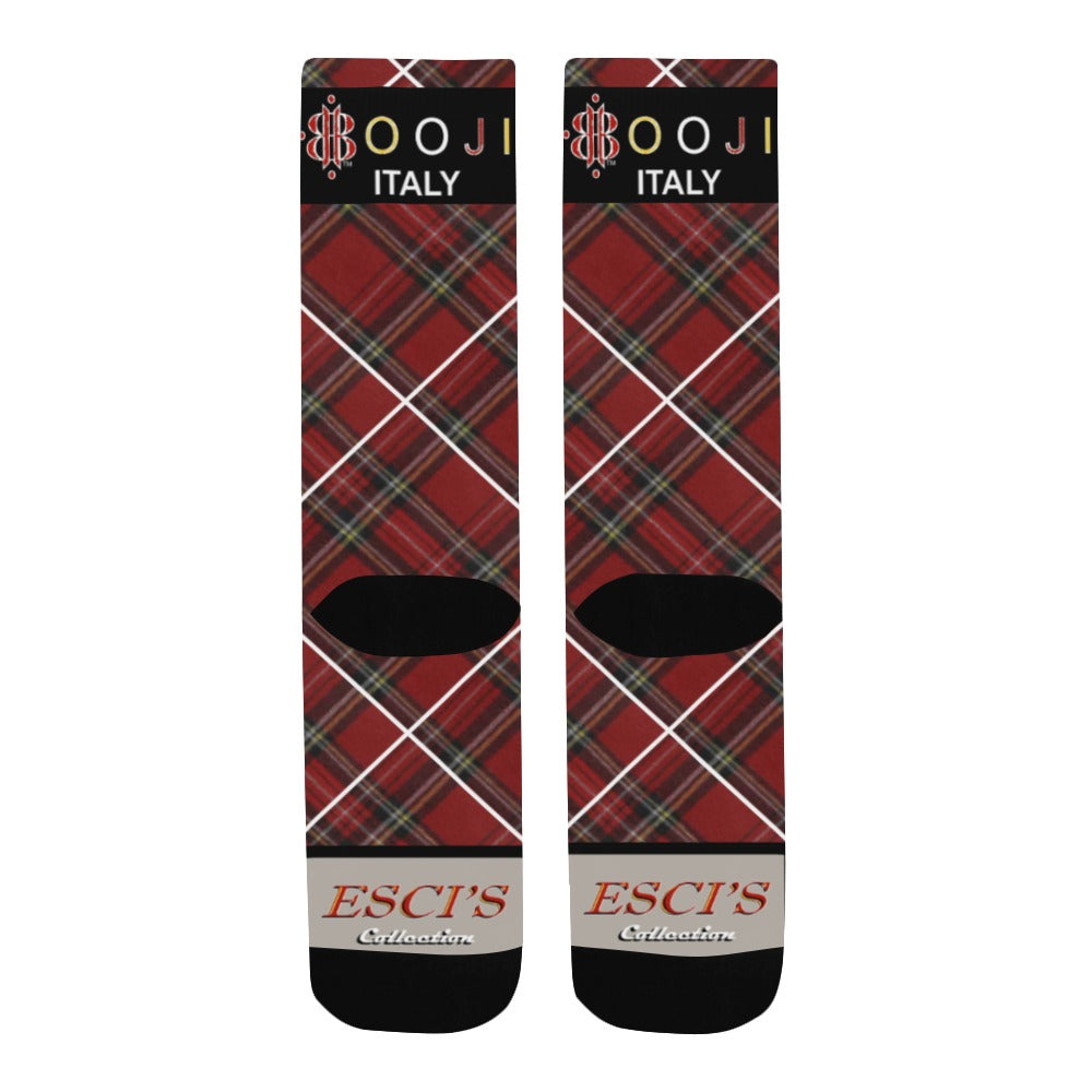 BOOJI ITALY ESCI'S COLLECTION MEN'S PLAID TUBE SOCKS