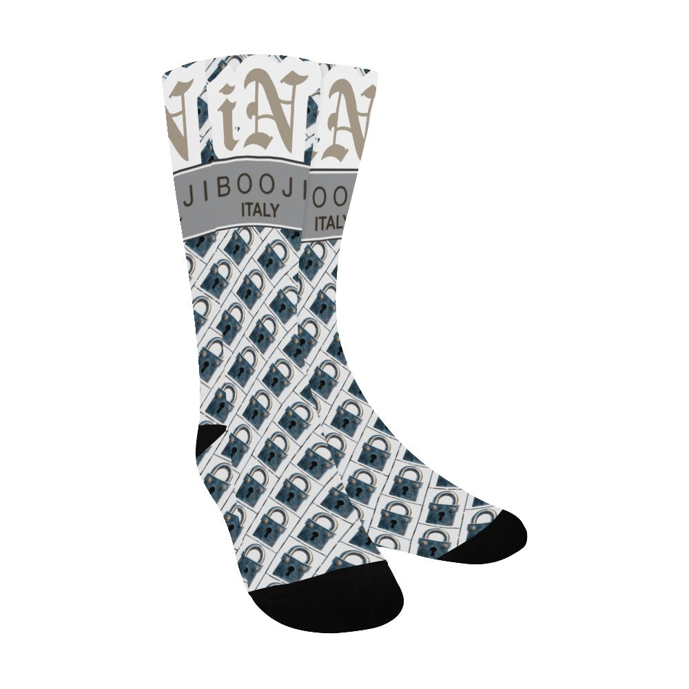 BOOJI ITALY LOCK IN MEN'S WHITE TUBE SOCKS BOOJI BEIGE