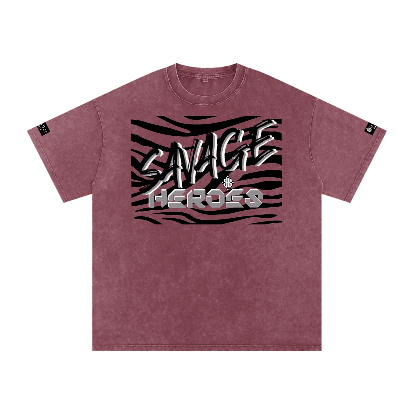 BOOJI ITALY "SAVAGE HEROES" SNOW WASHED T-SHIRT