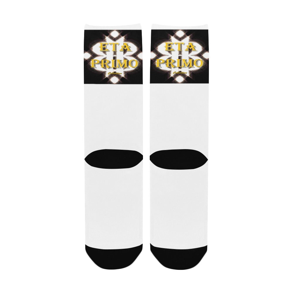 BOOJI ITALY ETA PRIMO COLLECTION WOMEN'S WHITE CREW SOCKS Women's Custom Socks