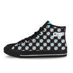 BOOJI ITALY 4 EVER $ LOGO PATTERN INVERTED MEN'S BLACK CANVAS SHOES