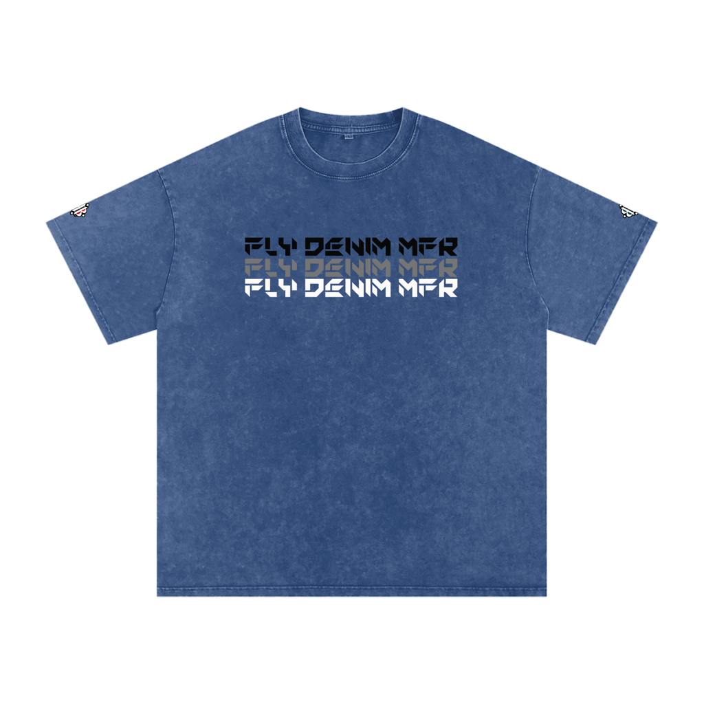 BOOJI ITALY "FLY DENIM MFR." SNOW WASHED T-SHIRT
