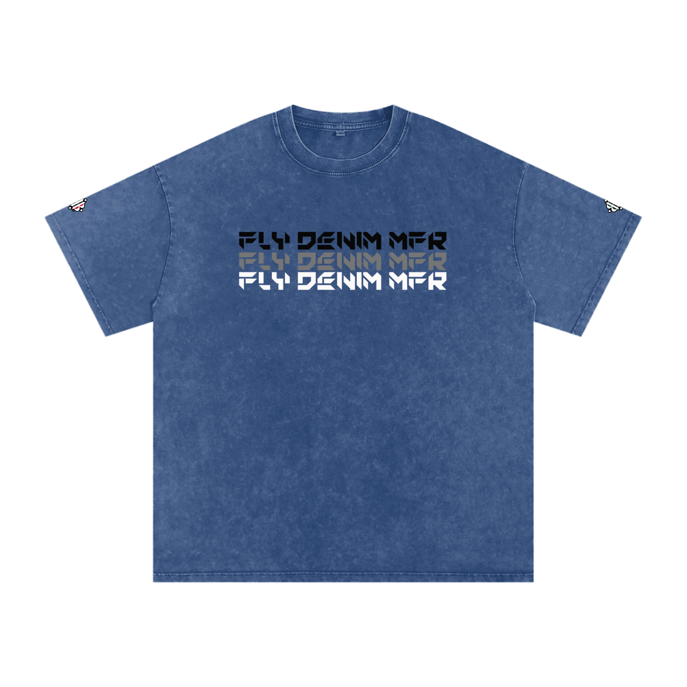 BOOJI ITALY "FLY DENIM MFR." SNOW WASHED T-SHIRT