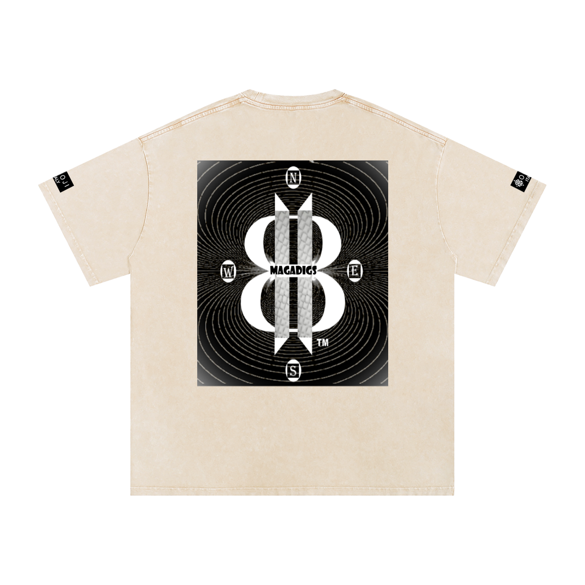 BOOJI ITALY MAGADIGS COLLECTION LOGO SNOW WASHED T-SHIRT