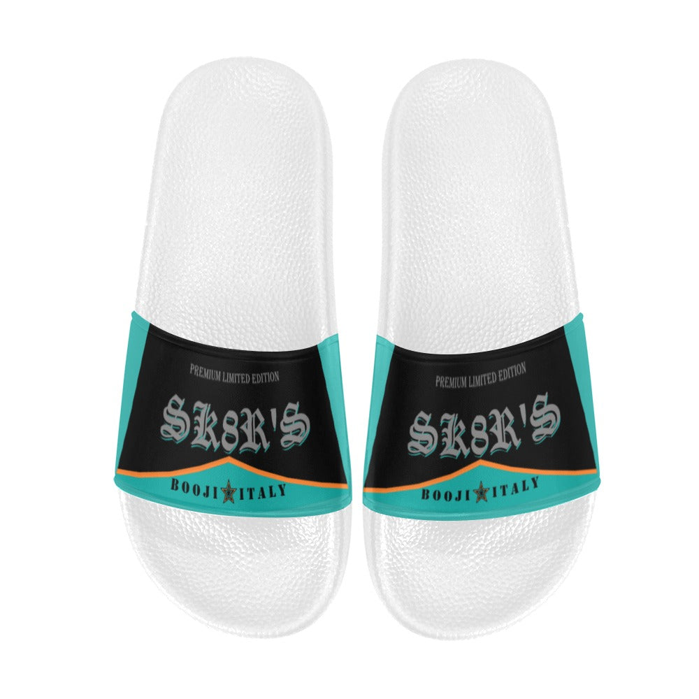 BOOJI ITALY SK8R'S COLLECTION MEN'S WHITE SOLE SLIDES