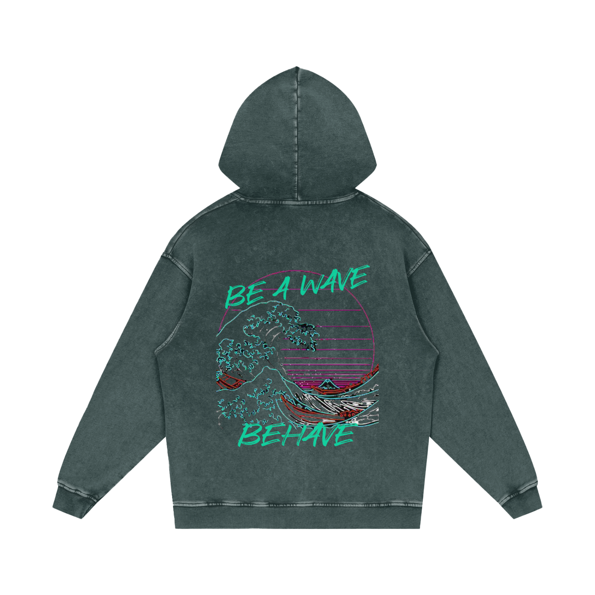 BOOJI ITALY BE A WAVE BEHAVE SNOW WASHED HOODIE