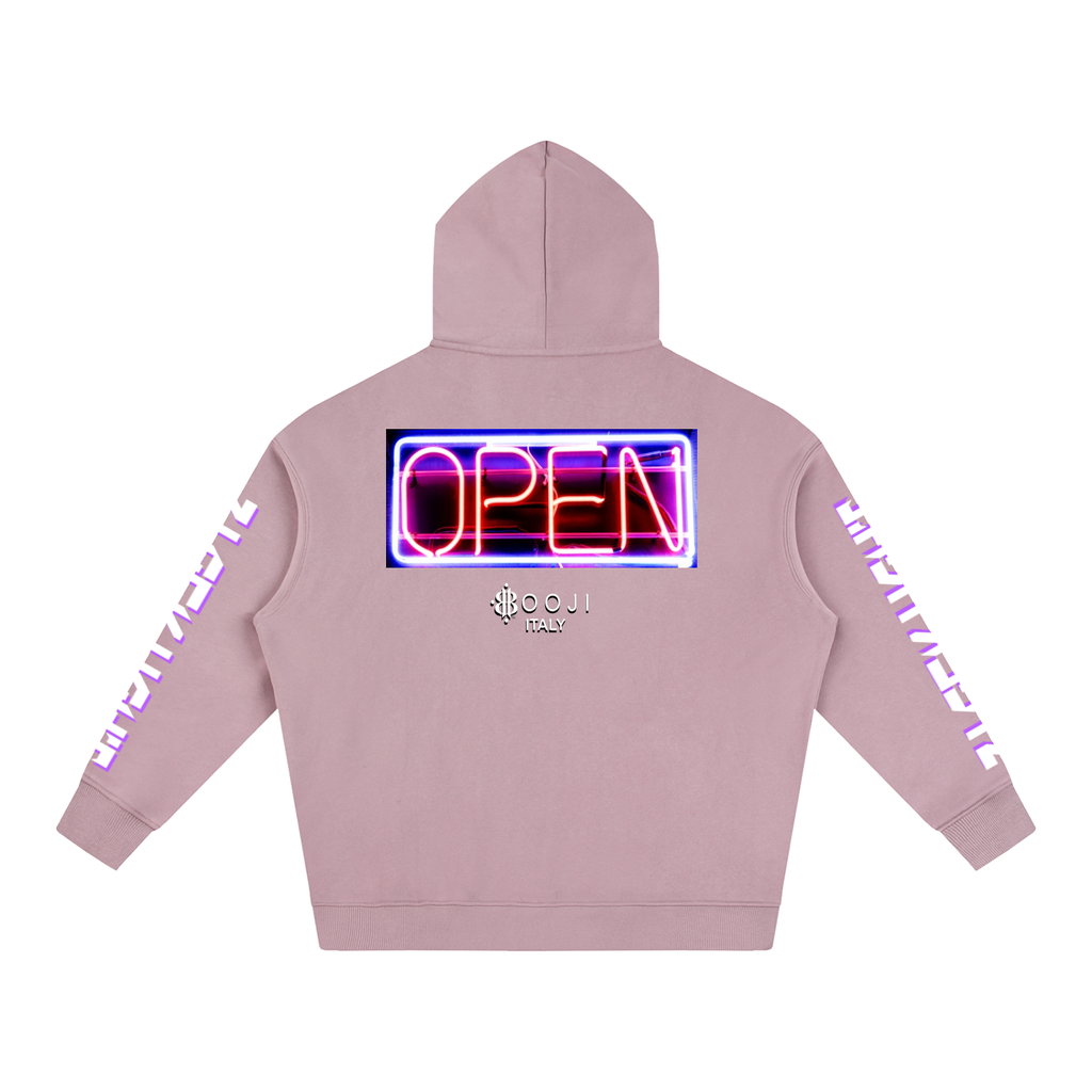 BOOJI ITALY OPEN SIGN COLLECTION COTTON  BLEND FLEECE HOODIE