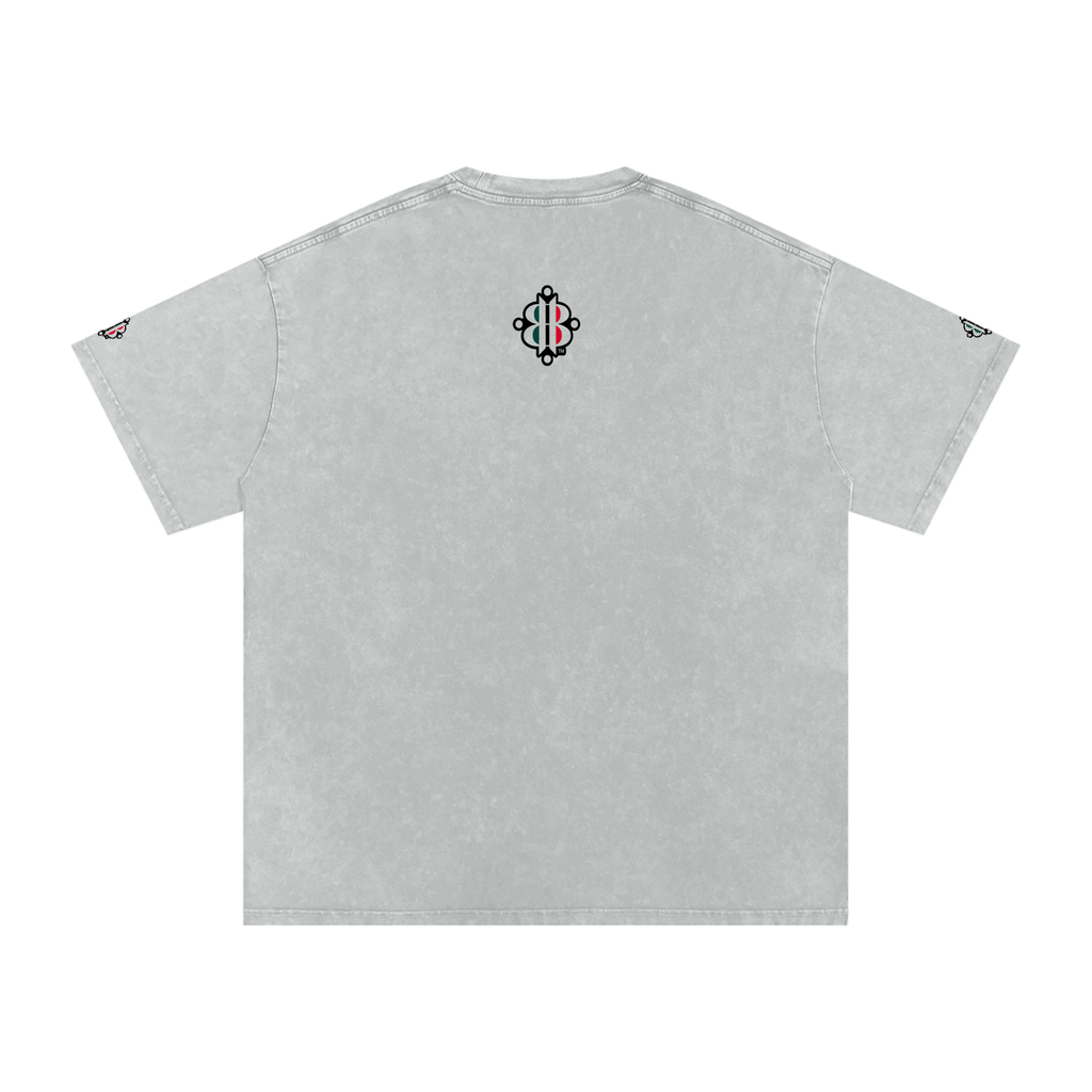 BOOJI ITALY 7 STARS 4 EVER $ LOGO SNOW WASHED T-SHIRT