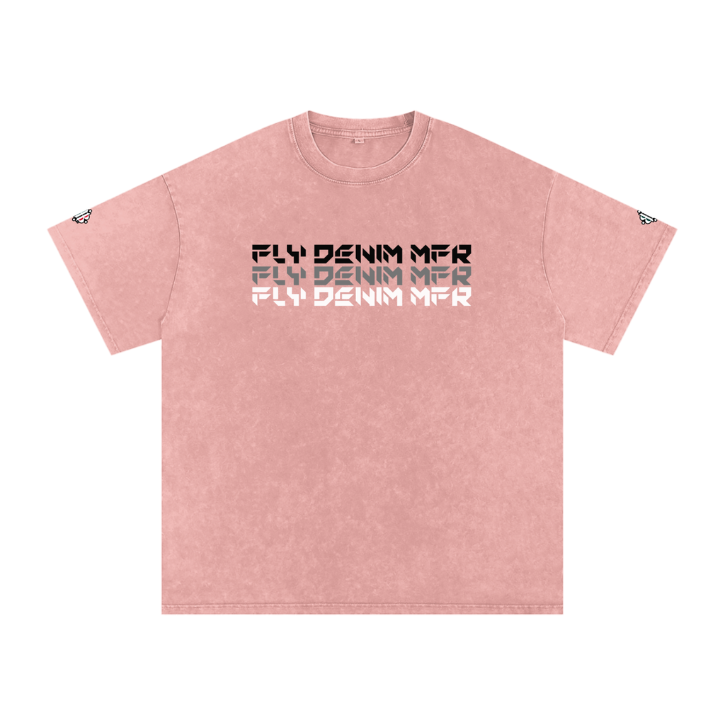 BOOJI ITALY "FLY DENIM MFR." SNOW WASHED T-SHIRT
