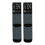 BOOJI ITALY LOCK IN COLLECTION IN GANGSTER GREY MEN'S BLACK TUBE SOCKS