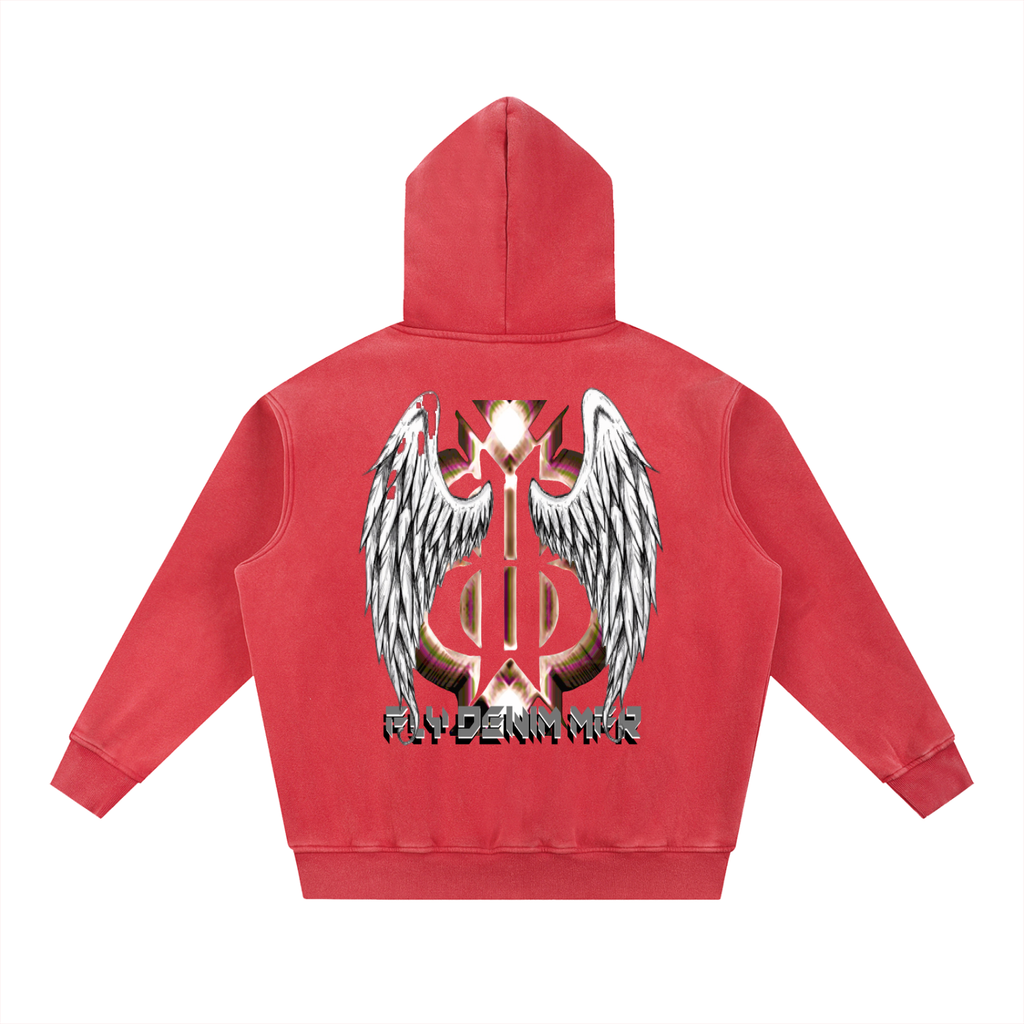 BOOJI ITALY FLY DENIM MFR. SNOW WASHED HOODIE