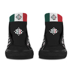 BOOJI ITALY 4 EVER $ LOGO PATTERN WOMEN'S BLACK CANVAS SHOES