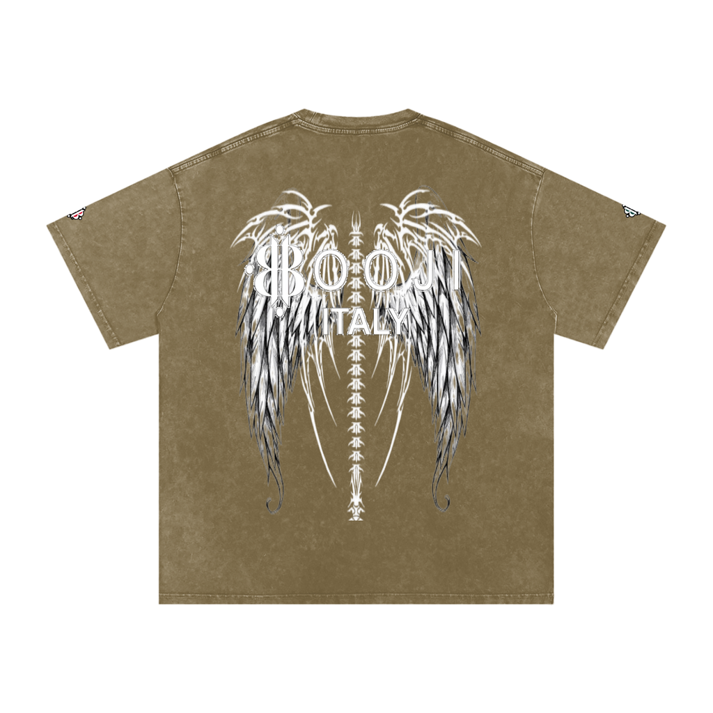 BOOJI ITALY "FLY DENIM MFR." SNOW WASHED T-SHIRT
