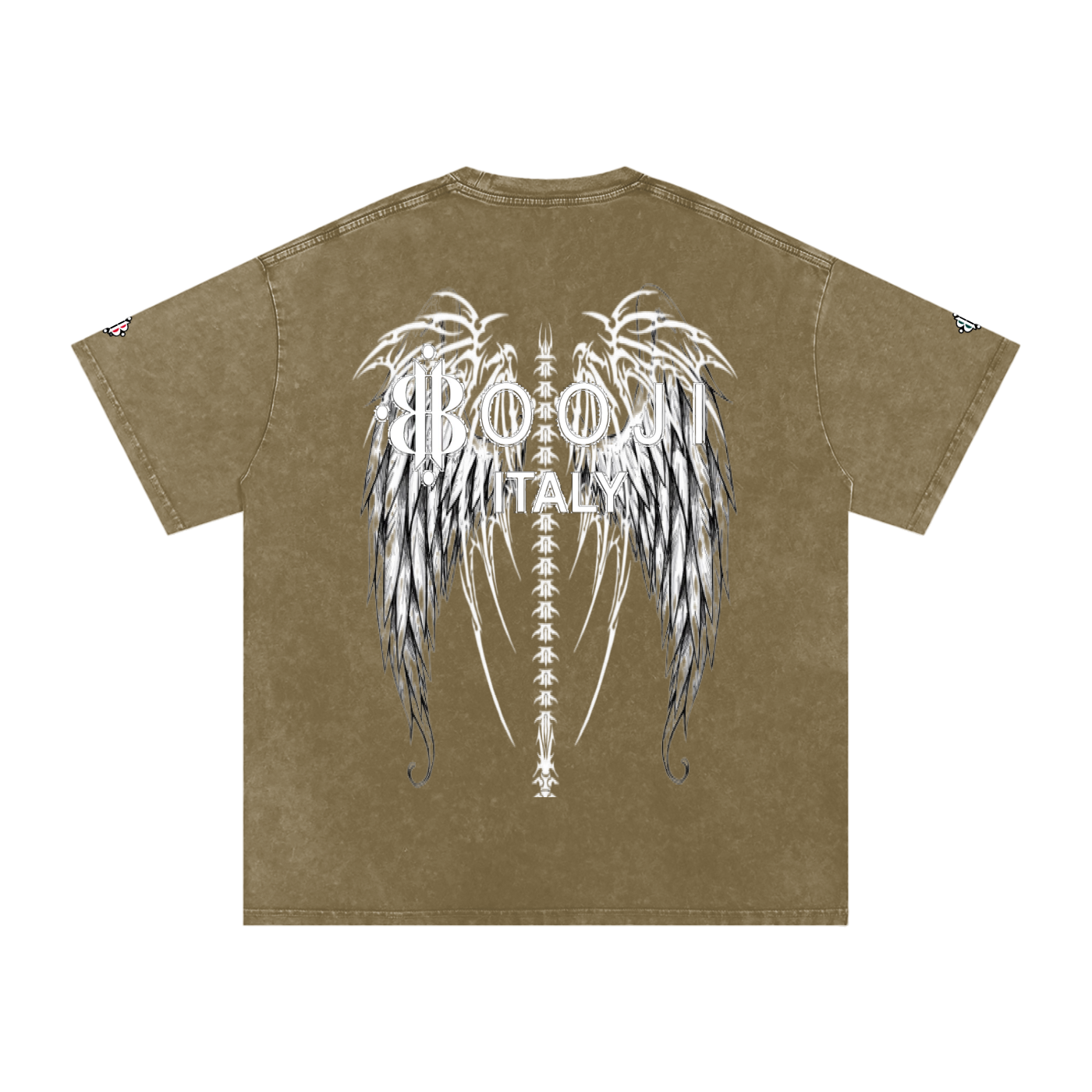 BOOJI ITALY "FLY DENIM MFR." SNOW WASHED T-SHIRT