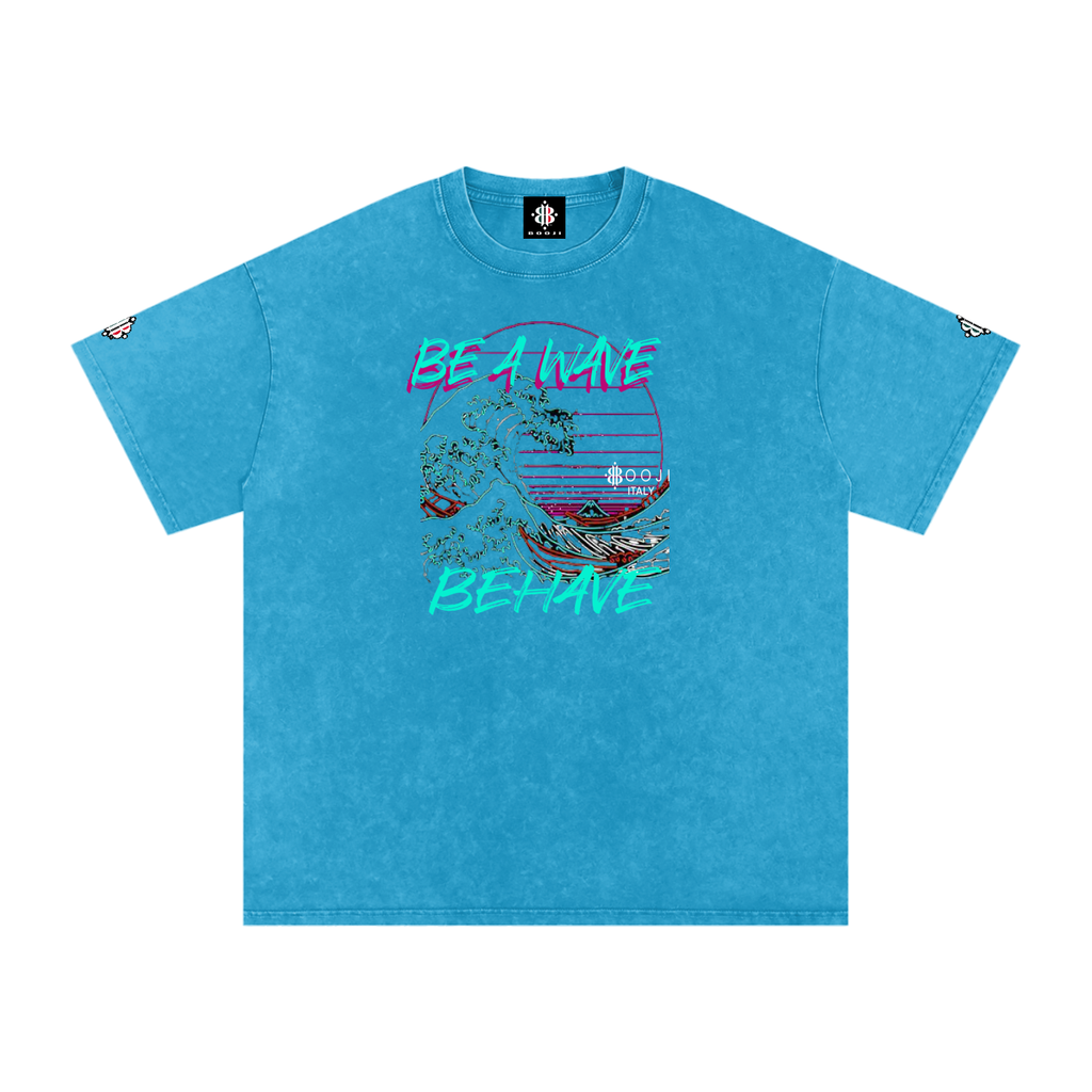 BOOJI ITALY BE A WAVE BEHAVE SNOW WASHED T-SHIRT